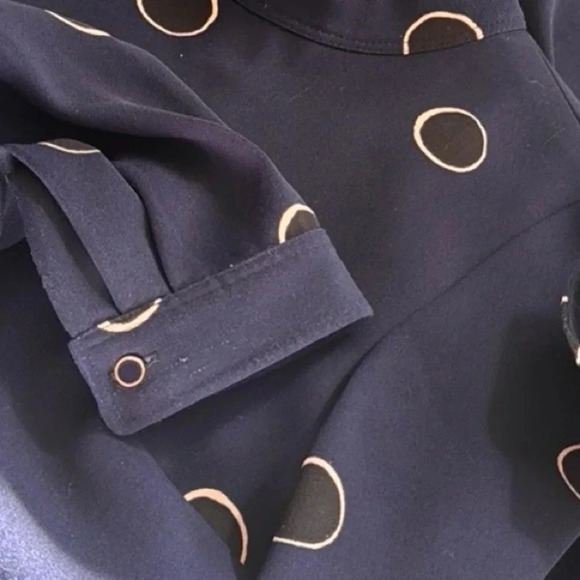 Boden Mock Neck Long Sleeve Shift Dress with Pockets Navy Size 2 - Picture 12 of 15